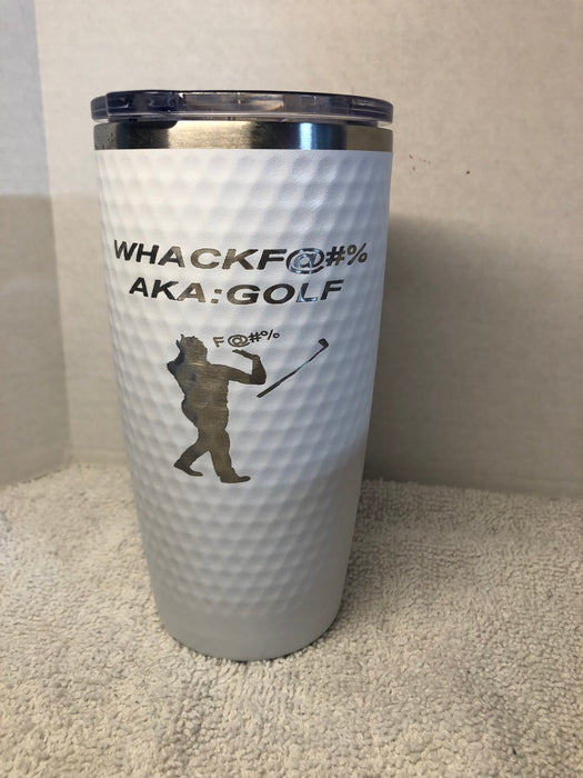 Humorous 20 oz golf tumbler with option to add name or initials