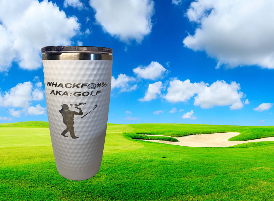 Humorous 20 oz golf tumbler with option to add name or initials